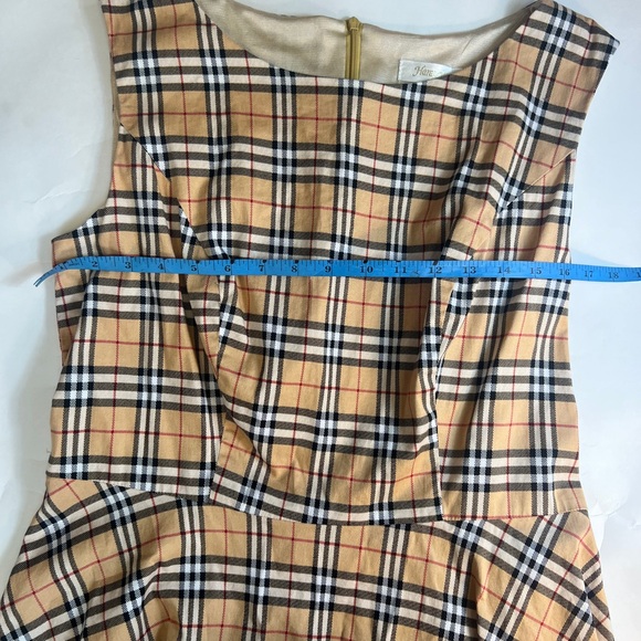 Burberry plaid vibes dress w lining and zipper- full skirt pretty tailoring - Picture 8 of 11